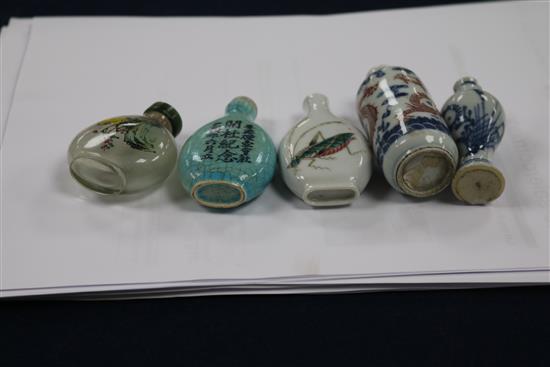 Three Chinese snuff bottles